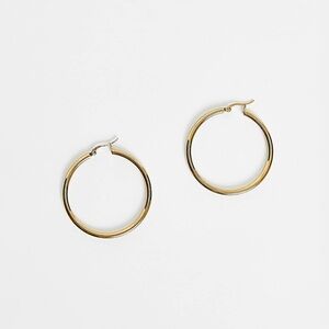 Bohomoon Exude gold plated stainless steel 40mm hoop earrings